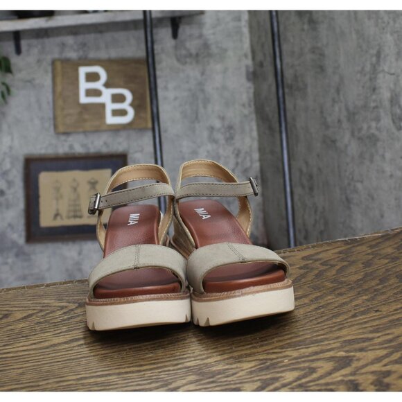 NWT Mia Womens Ophidia Round Toe Strappy Sandal GS1591002 Taupe Brown 8M - Picture 10 of 15